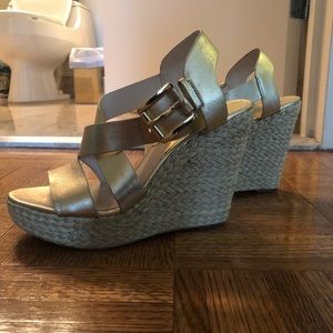 Michael Kors Gold Wedges